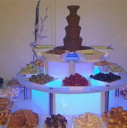 Verlichte tafel (tbv chocoladefontein) - 100 cm